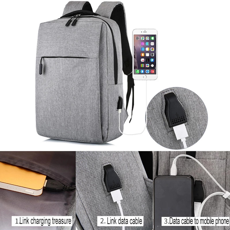 Rucsac USB pentru laptop Genți multifuncționale impermeabile Antifurt bărbați Rucsac de călătorie Rucsac de zi pentru școală Rucsac mochila hombre