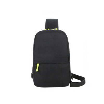 NoEnName Geantă de umăr Oxford impermeabilă pentru bărbați pentru călătorie în aer liber, pentru piept, rucsac