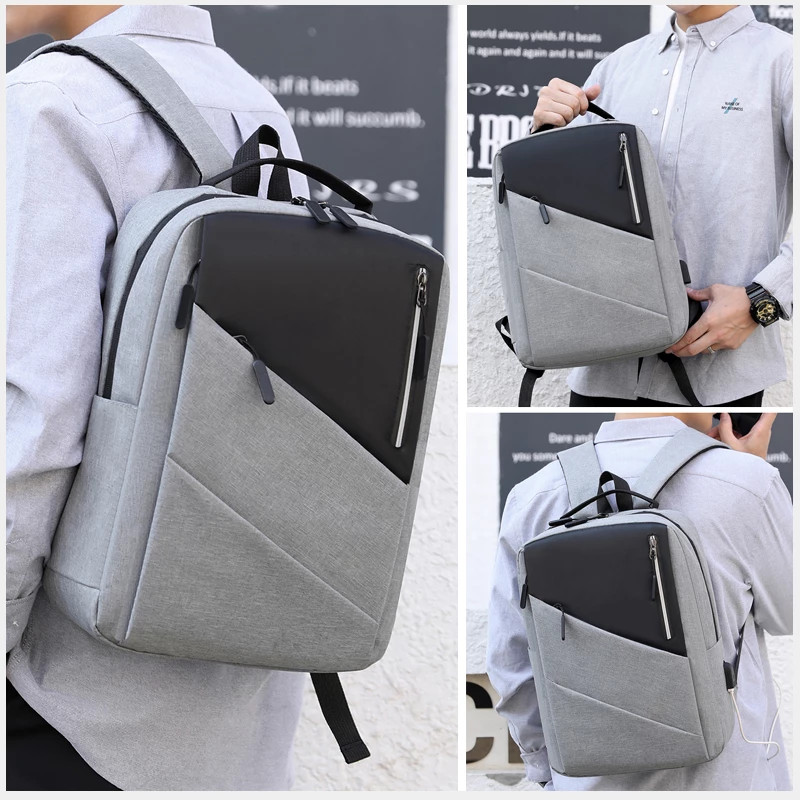 15,6 collu klēpjdatora USB uzlādes mugursoma Ūdensnecaurlaidīga skolas soma Pretaizdzīšanas ceļojumu dienassoma vīriešiem Brīvā laika mugursoma Mochila Women Gril