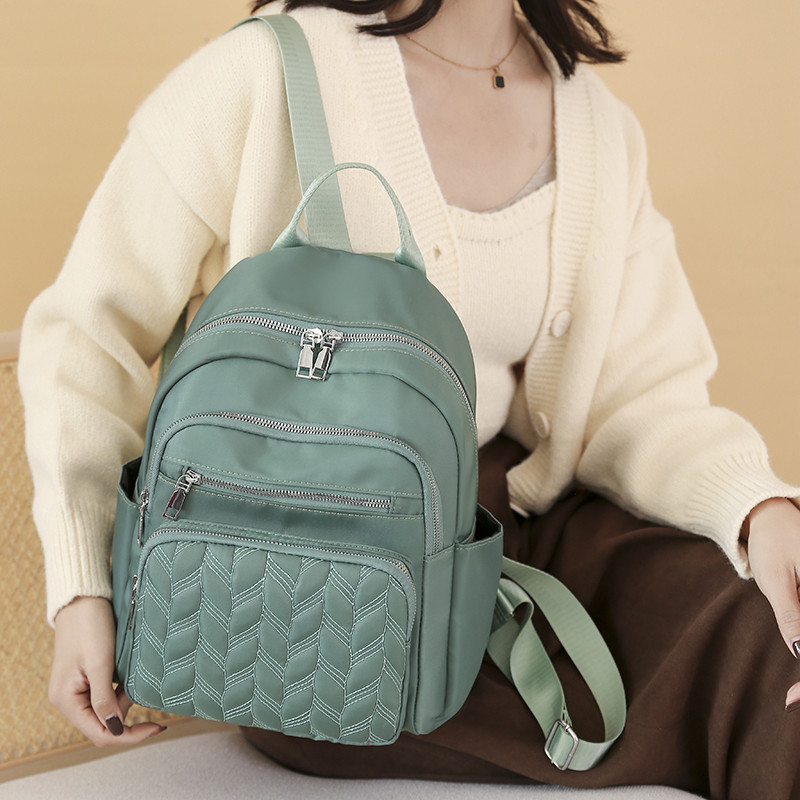 SEETIC rucsac Oxford casual, geantă de școală impermeabilă pentru femei, geantă de călătorie de calitate pentru femei, culoare solidă, cu mai multe buzunare, rucsac pentru femei