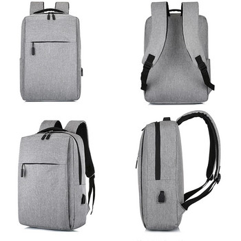 Σχολική τσάντα 15,6 ιντσών αδιάβροχο φορητό υπολογιστή πλάτης ανδρική τσάντα φόρτισης φορητού υπολογιστή USB μανίκι Τσάντες ταξιδιού Σακίδιο πλάτης Mochila