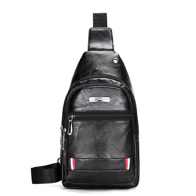 2022 m. vyriškas USB įkrovimo krepšys Vyriškas krūtinės krepšys PU odinis pečių krepšys Aukštos kokybės telefono piniginė, kelioninis krepšys, kryžminiai krepšiai