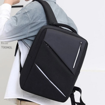 Ανδρικό επαγγελματικό σακίδιο πλάτης Σχολική τσάντα Αδιάβροχη Nylon Luxury Designer Backbag USB φόρτιση Αντικλεπτικό σακίδιο για φορητό υπολογιστή 15,6 ιντσών