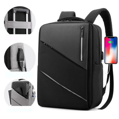 Rucsac de afaceri pentru bărbați Rucsac de școală, impermeabil, din nailon, de lux, de designer, cu încărcare USB Rucsac antifurt pentru laptop de 15,6 inci