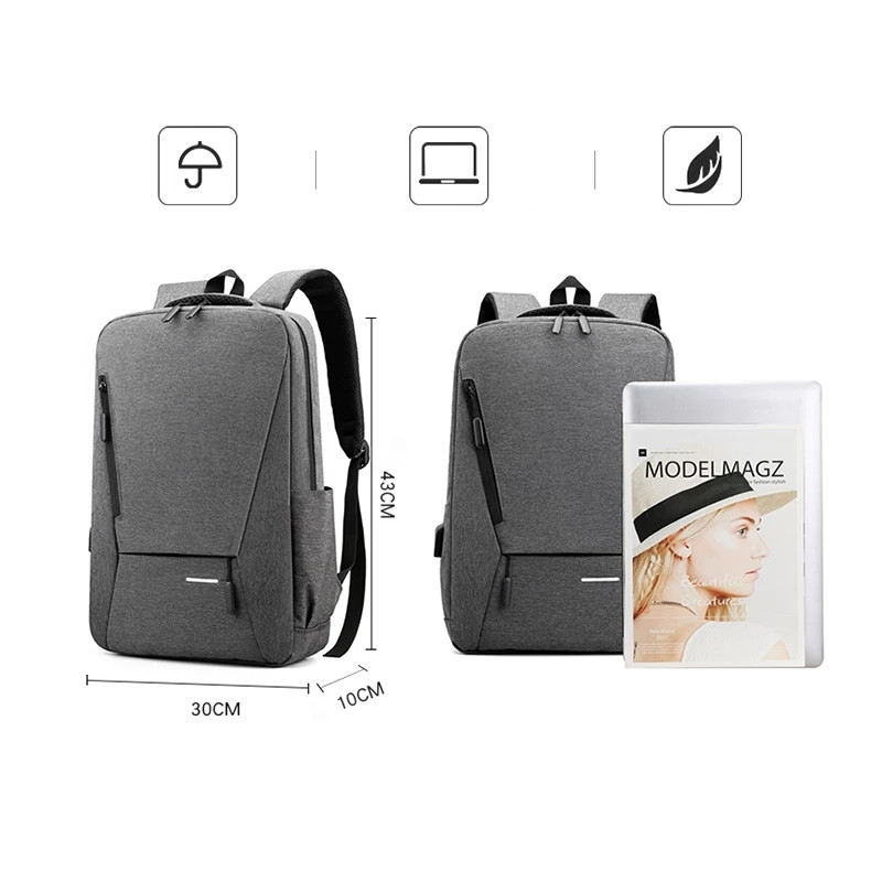 Új laptop USB hátizsák Multifunkcionális számítógépes iskolatáska Lopásgátló Üzleti Utazási Napizsákok Férfi Szabadidő Hátizsák Mochila