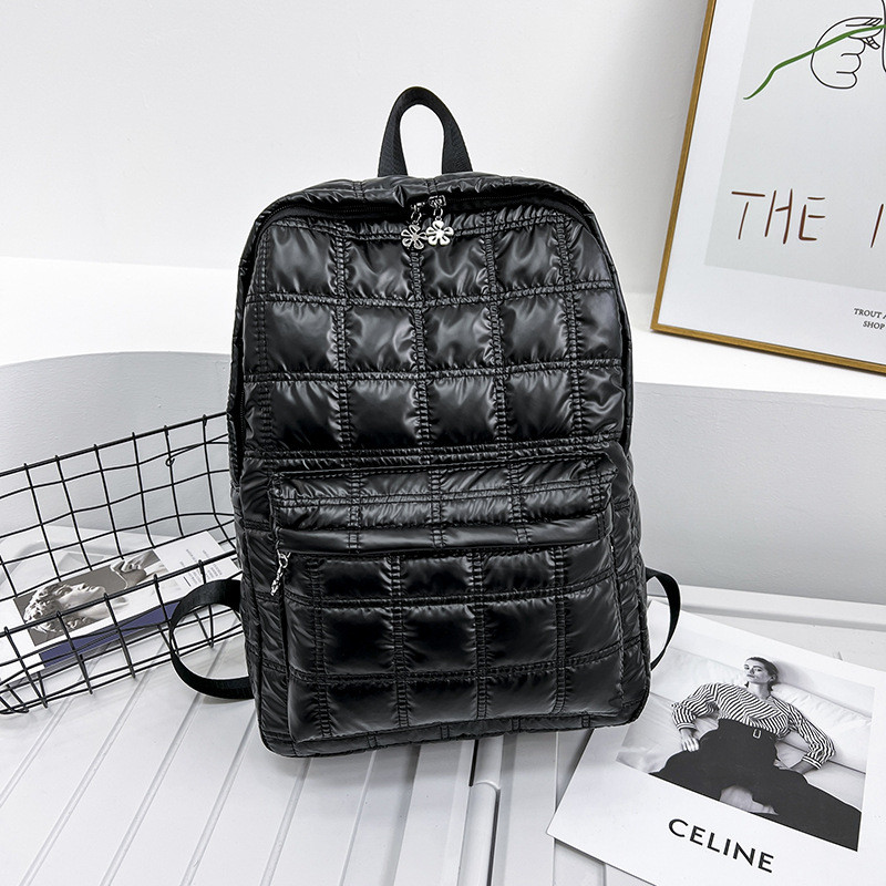 2023 Winter Ultra Light Space Down Γυναικείο σακίδιο πλάτης καπιτονέ καρό γυναικεία σχολικά σακίδια Τσάντες για γυναίκες κορίτσια