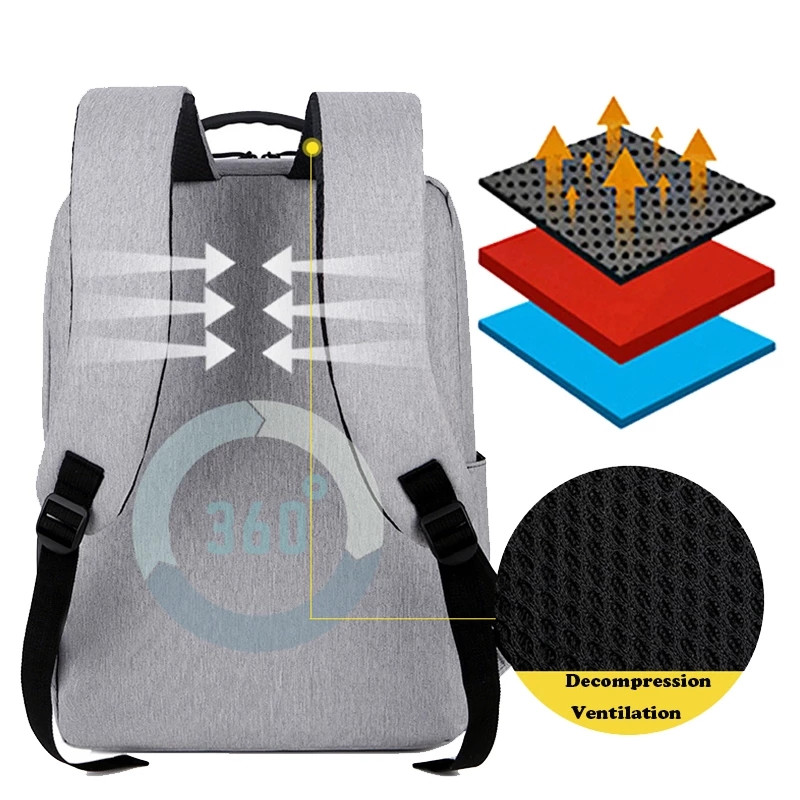 Modni ruksak za prijenosno računalo od 16 inča, veliki kapacitet, USB punjenje, vodootporna aktovka za prijenosno računalo, torba za računalo, protuprovalna ruksak Mochila