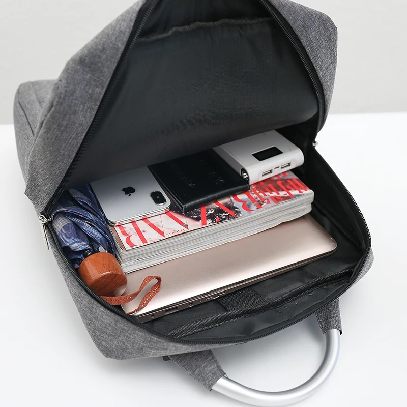 Ikdienas mugursoma vīriešiem Ūdensnecaurlaidīgas somas biznesam klēpjdatoram USB uzlādes mugursoma Skolas soma Pretaizdzīšanas ceļojumu dienassoma Mochila