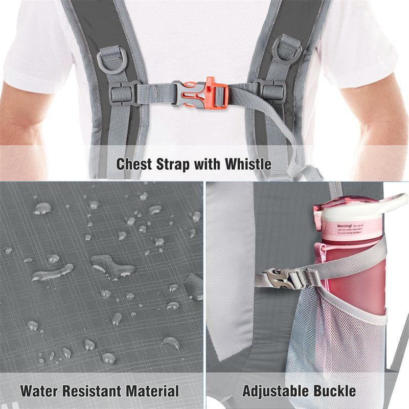 Rucsac de drumeție ușor ZOMAKE 35L, rucsac de zi, rezistent la apă, pentru femei și bărbați