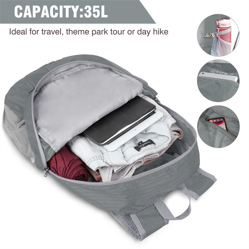 Rucsac de drumeție ușor ZOMAKE 35L, rucsac de zi, rezistent la apă, pentru femei și bărbați