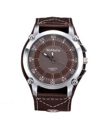 Fashion Womage Πολυτελές ρολόι χειρός Casual Quartz Ρολόγια Big Dial με δερμάτινα λουράκια ρολόι Γυναικείο άνδρα Unsex Δημοφιλής σχεδιαστής