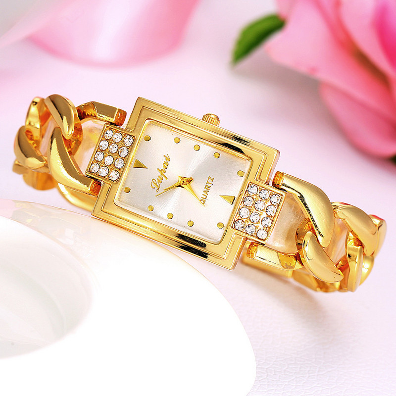 Női karórák Legjobb márkájú luxus arany karkötő karóra Női karórák Rhinestone női karóra Reloj Mujer Montre Femme