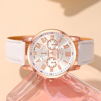 Reloj Mujer Fashion Γυναικεία Ρολόγια Γυναικεία Ρολόγια Καρπού Λευκό Δερμάτινο Χαλαζία Γυναικείο Επαγγελματικό Casual Ρολόι Relogio Feminino