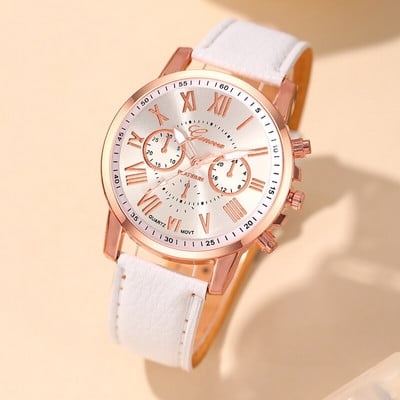 Reloj Mujer divatos női órák Női fehér bőr kvarc karóra női üzleti alkalmi karóra Relogio Feminino