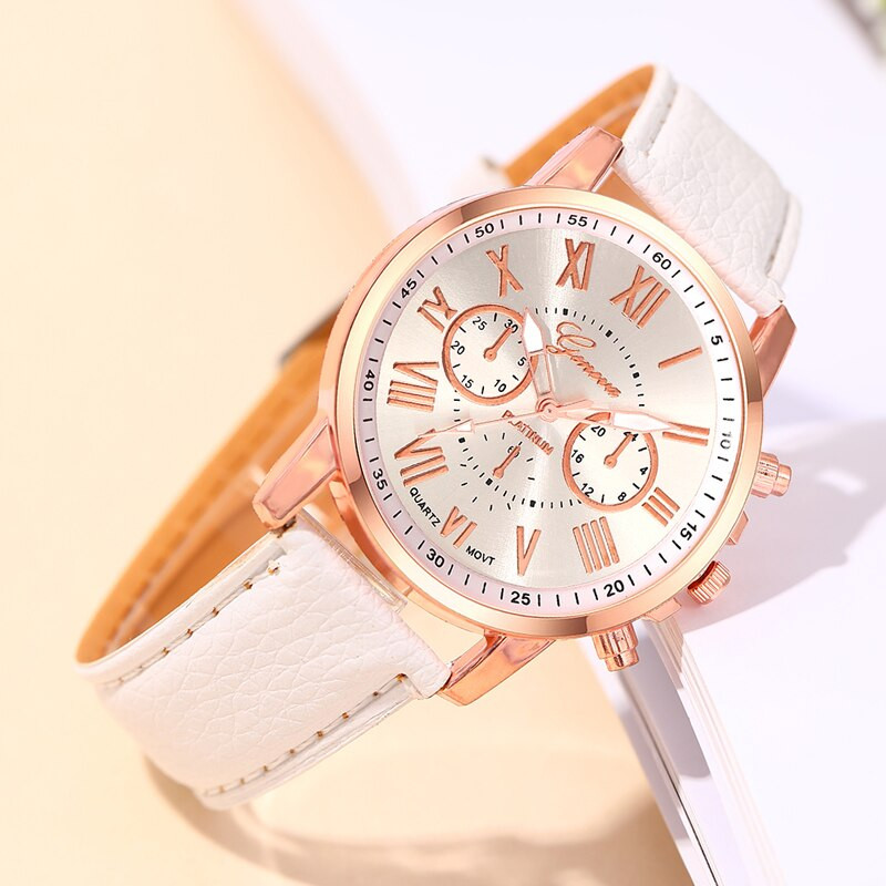 Reloj Mujer divatos női órák Női fehér bőr kvarc karóra női üzleti alkalmi karóra Relogio Feminino