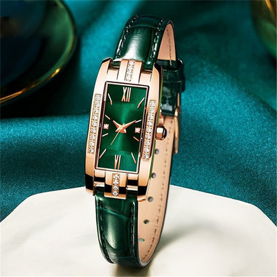 Reloj Mujer 2023. gada modes dimanta kvadrātveida pulksteņi sievietēm, ādas kvarca pulkstenis, elegants retro stila sieviešu rokas pulkstenis Relogio Feminino