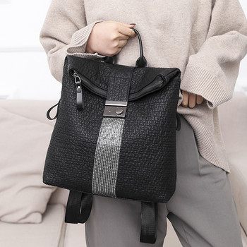 Νέα Ms Luxury Designer Γυναικεία Δερμάτινη Μαύρη Σακίδιο πλάτης Υψηλής χωρητικότητας Casual Σχολικά Σακίδια Υψηλής Ποιότητας για Κορίτσια Τσάντα ταξιδιού