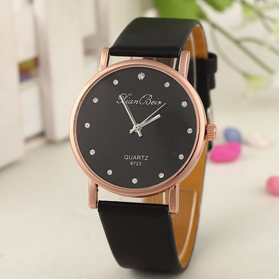 Naiste käekell 2022, ümmargune teemant-nahast rihm, kvartsist randmekell Relojes Para Mujer Zegarek Damski Reloj Mujer