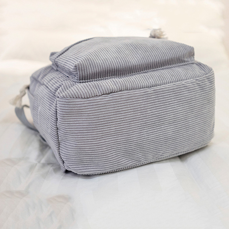 Hátizsákok Női kordbársony táska csomag puha hátú tömör táska divatos puha fogantyú mochilas mujer Escolar hátizsák Iskolatáska lányoknak