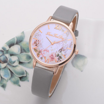 Retro Rose Flower Dial Design Γυναικεία ρολόγια Γυναικεία μόδα Πολυτελές ρολόι φόρεμα 2022 Νέο casual γυναικείο δερμάτινο ρολόι χαλαζία