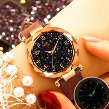 Fashion γυναικεία ρολόγια 2022 Best Sell Star Sky Dial Clock Πολυτελές ροζ χρυσό γυναικείο βραχιόλι Quartz ρολόγια χειρός Νέο