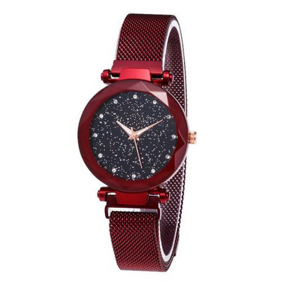 Relogio Feminino Fashion Γυναικεία ρολόγια Starry Sky Ρολόγια με μαγνητικό πλέγμα ζώνη Γυναικείο φόρεμα Φωτεινό ρολόι χειρός από χαλαζία Zegarek Damski