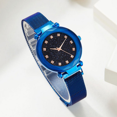 Relogio Feminino divat női csillagos égbolt órák mágneses hálós öves óra női ruha világító kvarc karóra Zegarek Damski