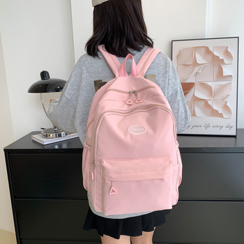 Ученическа женска розова раница Kawaii Дамска найлонова ученическа чанта Раници за тийнейджърки Модна дамска чанта Drop Shipping