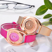 Pulkstenis Sieviešu kleita Nerūsējošā tērauda siksniņa Analogie kvarca rokas pulksteņi Modes Luksusa Sieviešu Zelta rozes Zelta pulksteņi Analogie pulksteņi