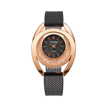 Pulkstenis Sieviešu kleita Nerūsējošā tērauda siksniņa Analogie kvarca rokas pulksteņi Modes Luksusa Sieviešu Zelta rozes Zelta pulksteņi Analogie pulksteņi