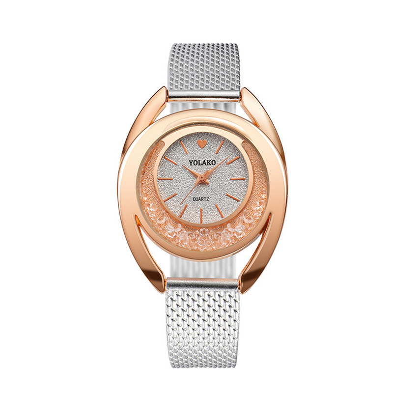 Pulkstenis Sieviešu kleita Nerūsējošā tērauda siksniņa Analogie kvarca rokas pulksteņi Modes Luksusa Sieviešu Zelta rozes Zelta pulksteņi Analogie pulksteņi