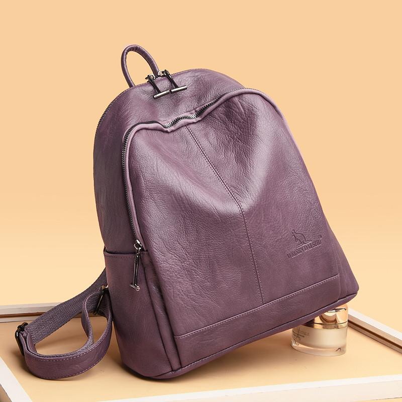 Jaunas sieviešu ādas mugursoma Preppy vintage sieviešu soma Sac A Dos mochila mujer Ceļojumu mugursoma skolas somas pusaudžu meitenēm