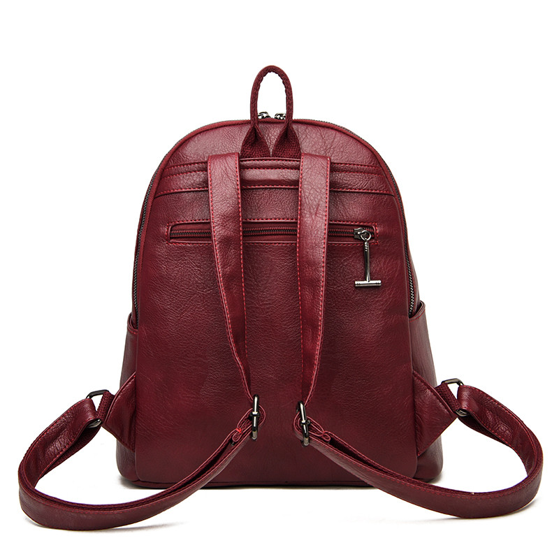 Jaunas sieviešu ādas mugursoma Preppy vintage sieviešu soma Sac A Dos mochila mujer Ceļojumu mugursoma skolas somas pusaudžu meitenēm