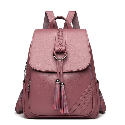 Női Kiváló minőségű bőr hátizsákok Vintage női válltáska Sac a Dos Travel Ladies Bagpack Mochilas iskolai táskák lányoknak