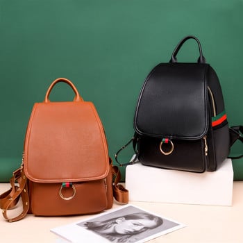Γυναικείο Vintage σακίδιο πλάτης για κορίτσια Σχολική τσάντα τσάντα ταξιδιού Γυναικεία τσάντα πλάτης Sac A Dos Νέα γυναικεία δερμάτινα σακίδια πλάτης υψηλής ποιότητας