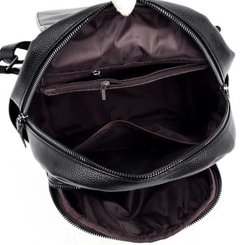 Дамски раници с пискюли Дизайнерски висококачествени меки кожени модни чанти на гърба Марка Дамски пътни чанти Mochilas Mujer 2023 Раници