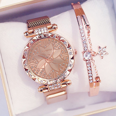 2 gab. Ziedi Sieviešu kvarca rokassprādze