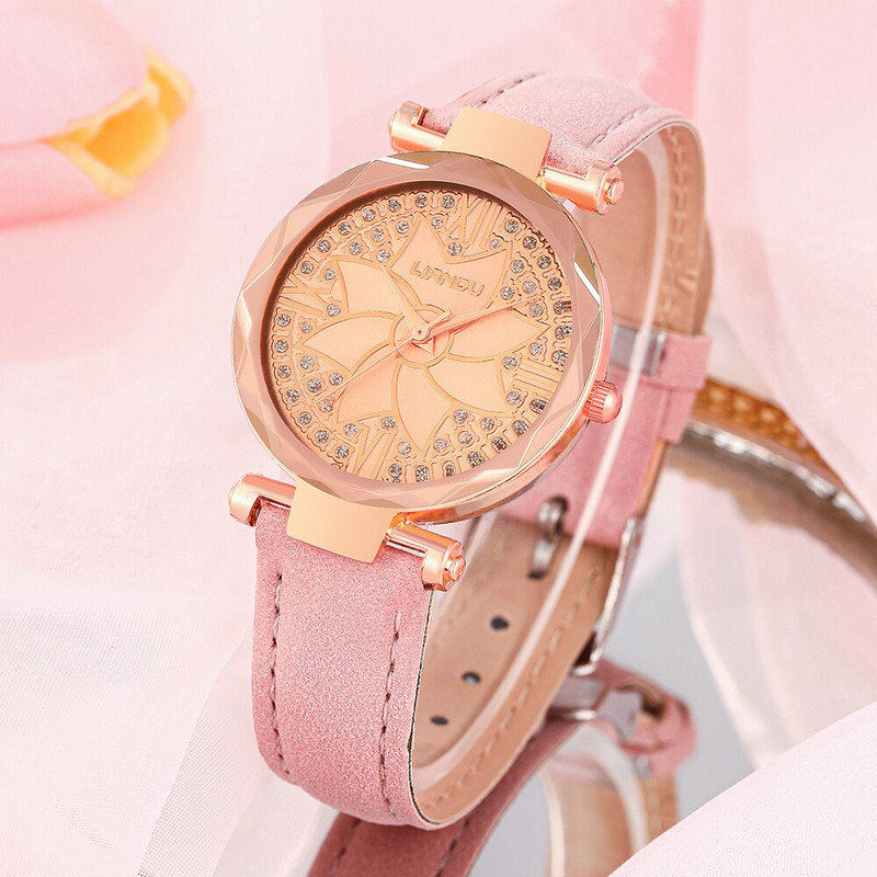 2 gab. Ziedi Sieviešu kvarca rokassprādze