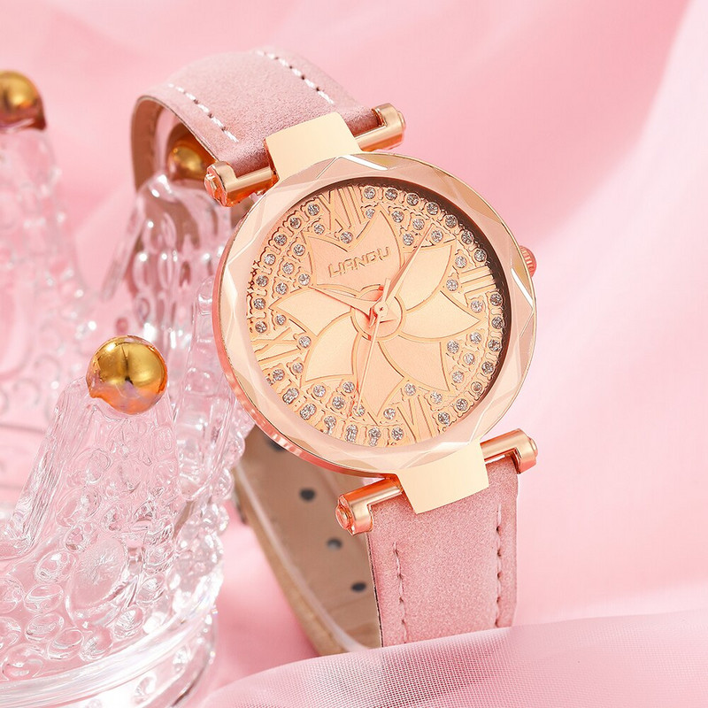 2 gab. Ziedi Sieviešu kvarca rokassprādze