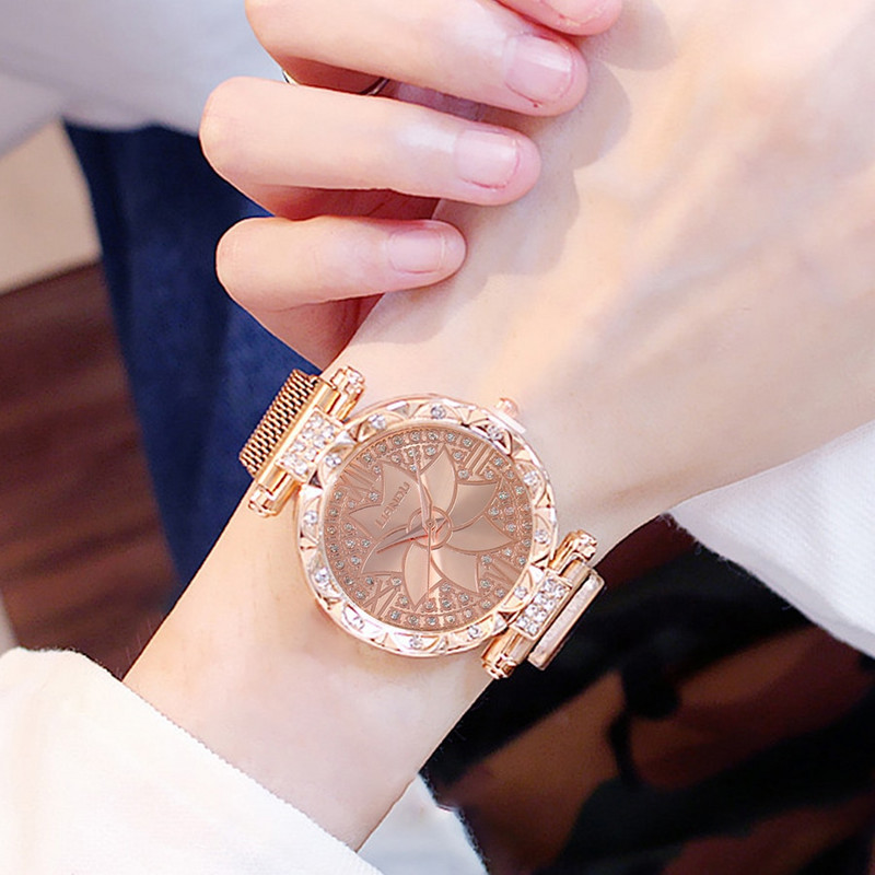 2 gab. Ziedi Sieviešu kvarca rokassprādze