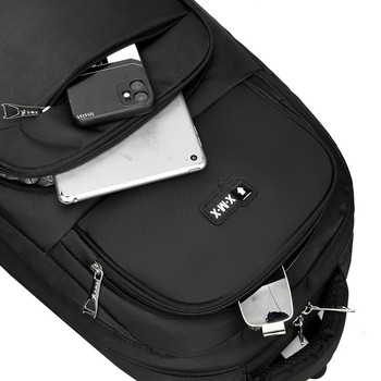Απλό σακίδιο πλάτης για άντρες Μαύρη τσάντα ταξιδιού casual μεγάλου χώρου Business Backpack Σχολικές τσάντες για Boyswater Proof Laptop Bag