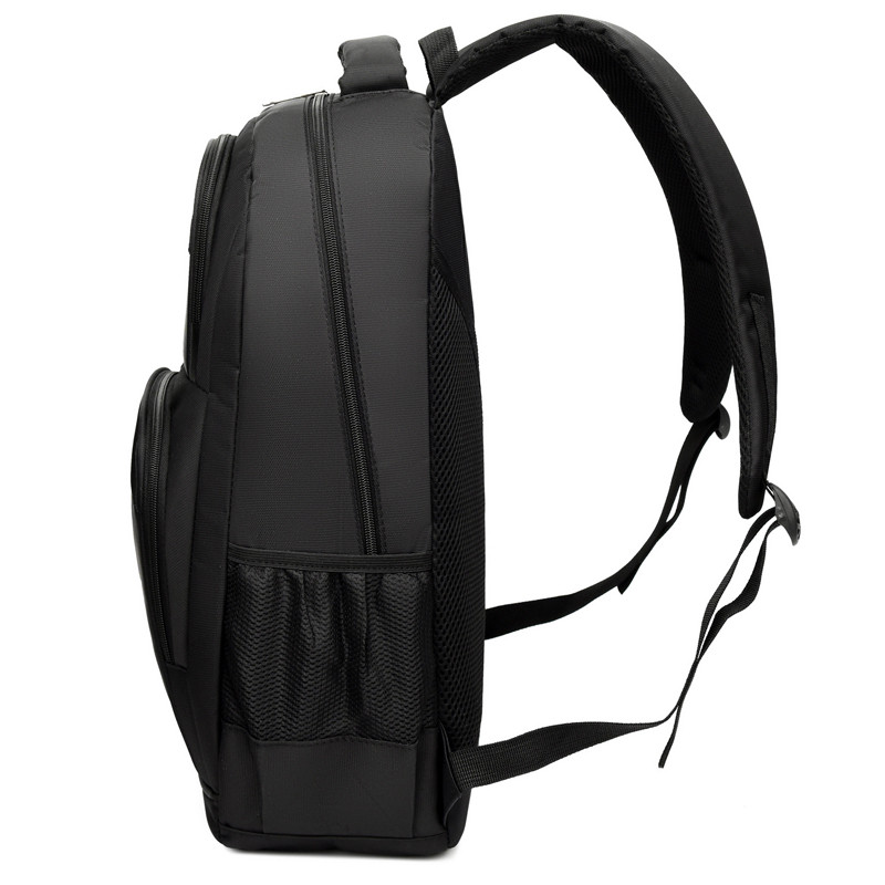 Rucsac simplu pentru bărbați Geantă de călătorie neagră ocazională pentru bărbați Rucsac de afaceri cu spațiu mare Genți de școală pentru băieți Geantă pentru laptop rezistentă la apă