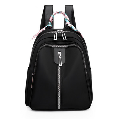 Lielas ietilpības sieviešu mugursoma ar lenti, ūdensnecaurlaidīga auduma liela sieviešu plecu soma, liela ietilpība, vienkārša stila ikdienas ceļojumu soma