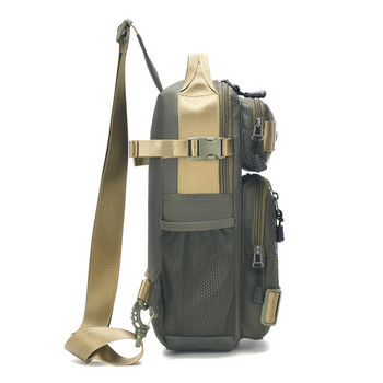 Модна чанта през рамо с голям капацитет Мъжка ежедневна чанта за пътуване на открито Многофункционална водоустойчива голяма чанта за гърдите