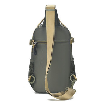 Модна чанта през рамо с голям капацитет Мъжка ежедневна чанта за пътуване на открито Многофункционална водоустойчива голяма чанта за гърдите