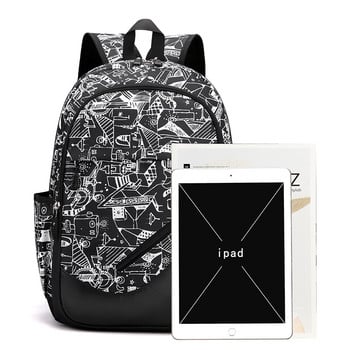 Нова модна раница за мъже 2022 г. Готина ученическа ученическа чанта с голям капацитет Пътни чанти с много джобове за тийнейджъри Раница за момчета