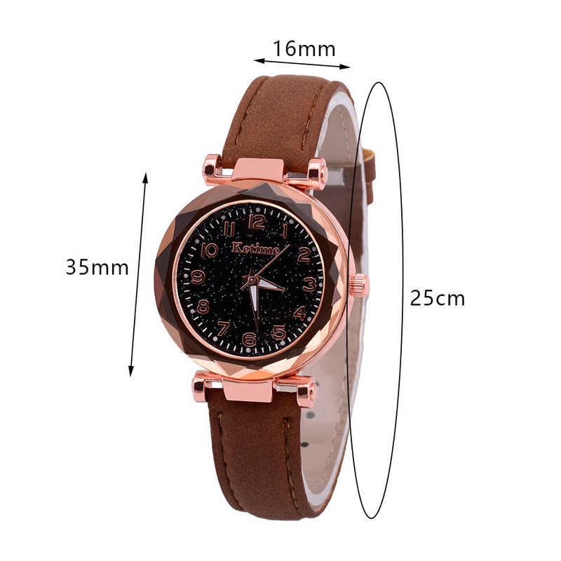 Μόδα γυναικεία ρολόγια Starry Sky Dial Γυναικεία ρολόγια Quartz Σετ βραχιόλι