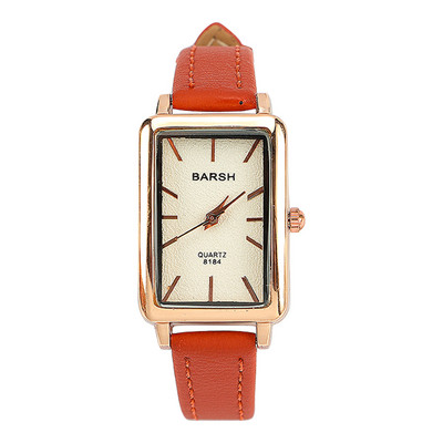 Moodne retro lihtne šikk kvartsnahast rihmaga ristkülik käekell vabaaja retro luksuslik väikese ruudu nisukõrvatrükkidega naiste käekell