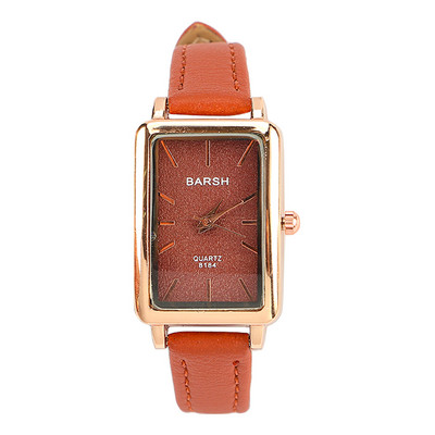 Moodne retro lihtne šikk kvartsnahast rihmaga ristkülik käekell vabaaja retro luksuslik väikese ruudu nisukõrvatrükkidega naiste käekell