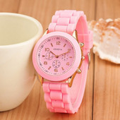 Divat Női karórák Elegáns Női Ruha Kvarc Karóra Luxus Női Rózsaszín Szilikon Zselés karóra Lány Ajándékok Reloj Mujer